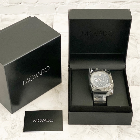 Movado Other - NEW Movado Parlee Chronograph Carbon Fiber Watch